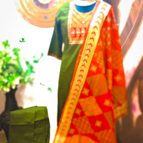 Ajrak Print3 pieces kurti set (copy) (copy)