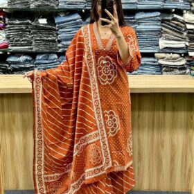 Brown color kurta set