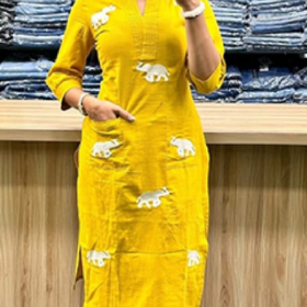 Yellow color long coard set