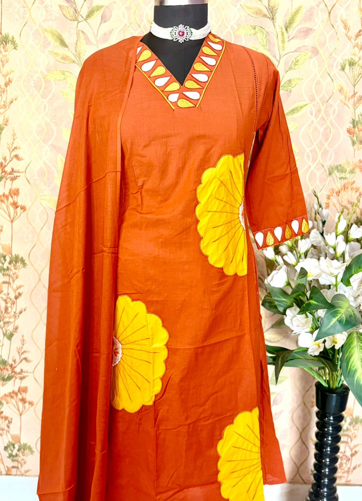 navy blue color kurta set (copy) 3 PC Kurti Set